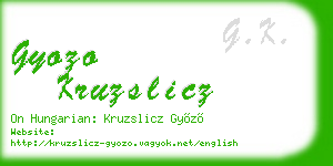 gyozo kruzslicz business card