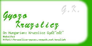 gyozo kruzslicz business card